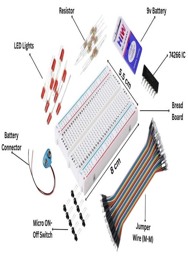 Erh India مجموعة أدوات ERH India EX-NOR 74266 IC Logic Gate DIY لمشروع علمي، نموذج عملي، مجموعة تجارب لمشروع علمي للصف الثاني عشر - Image 2